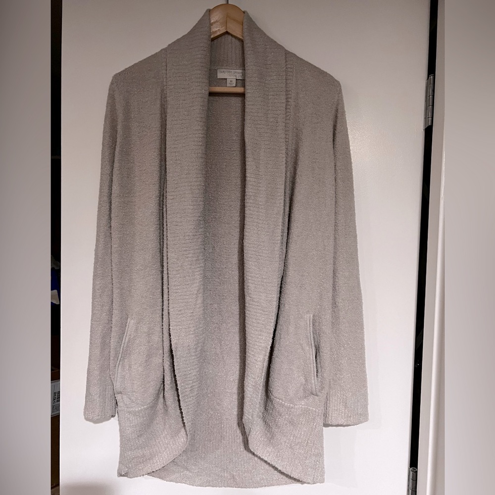 Barefoot Dreams CozyChic Lite Circle Cardi Silver XS